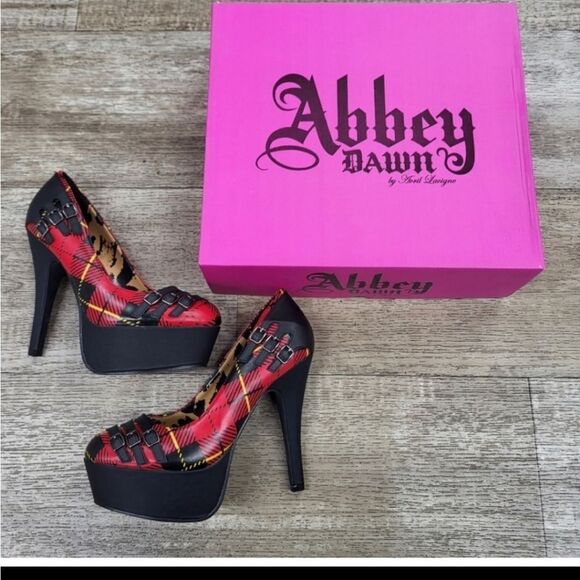 Abbey Dawn Stay in Line Platform Heels..These shoes are 🔥 📛 Dolls Kill - Picture 7 of 8